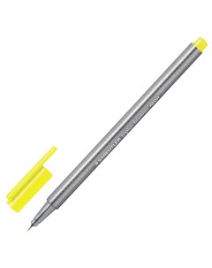 Ручка капиллярная 0 3мм трехгранная неоновая желтая 334 101 Staedtler