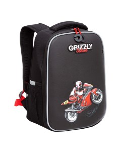 Рюкзак школьный RAw 397 2 1 черный Grizzly