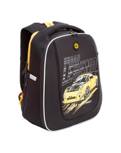 Рюкзак школьный RAf 393 3 1 черный желтый Grizzly
