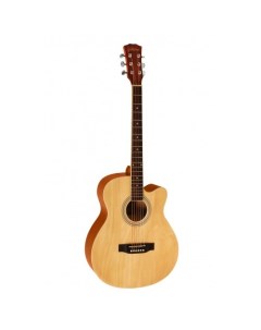 Акустическая гитара с анкером глянцевая Натур цвет Липа 4 4 40дюйм E4010 N Elitaro