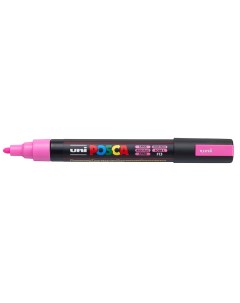 Маркер Uni POSCA PC 5M 1 8 2 5мм овальный флуоресцентный розовый fluorescent pink F13 Uni mitsubishi pencil