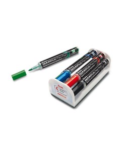 Набор маркеров для досок Maxiflo Flex Feel с магнитной губкой 1 5 мм 4 цвета Pentel