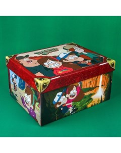 Коробка подарочная складная с крышкой 31х25 5х16 Гравити Фолз Disney