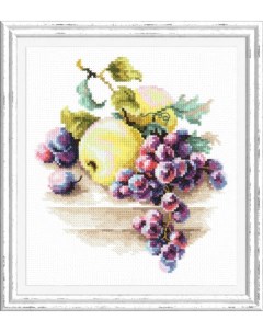 Набор для вышивания крестом Виноград и яблоки 50 05 16х18 см Чудесная игла