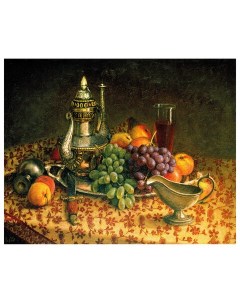 Картина по номерам 40 50 см Натюрморт с виноградом на подрамнике 662896 Остров сокровищ