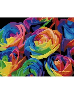 Картина по номерам Радужные розы Роспись по холсту 40х50 см BFB1202 с 8 лет Supertoys