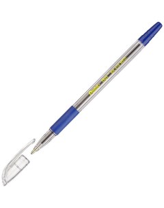 Ручка шариковая TKO 0 35мм синий цвет чернил масляная основа резиновый упор Pentel