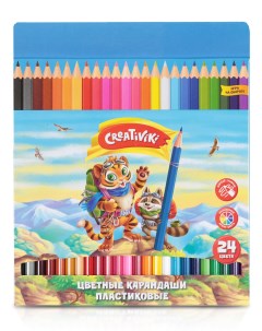 Карандаши цветные шестигранные 24 цвета Creativiki