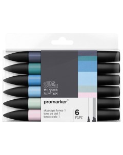 Набор маркеров W N 290118 Promarker Scyscape tones 6 цветов Winsor & newton
