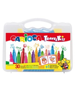 Набор для рисования Carioca 30 фломастеров раскраска пластиковая коробка 43260 Fanrong