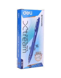 Ручка шариковая автоматическая X tream синяя толщина линии 0 7 мм 1407869 Deli