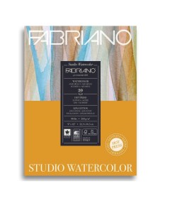 Альбом для акварели Watercolour Studio 22 9x30 5 см 20 листов 200 г м2 мелкое зерно Fabriano
