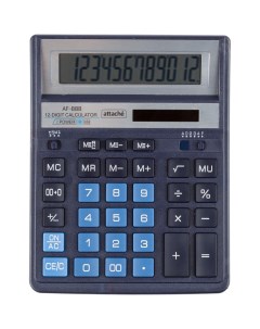 Калькулятор настоль ПОЛН AF 888 12р дв пит 204x158мм темно синий Attache