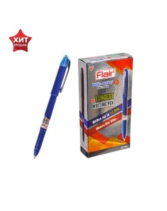 Ручка шариковая Writo Meter DX узел игла 0 6 пишет 10 км шкала на стержне синий Flair