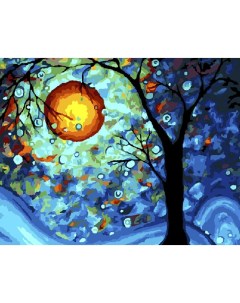 Картина по номерам ZX 20327 Ночное дерево 40х50 см Вангогвомне