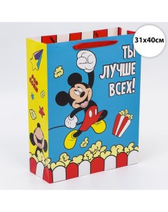 Пакет подарочный Поздравляю Микки Маус 31х40х11 5 см Disney