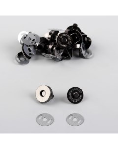 Кнопки магнитные d 14 мм 10 шт цвет чёрный Nobrand