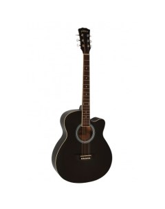 Акустическая гитара черная арт E4020 BK 4 4 40дюйм Elitaro