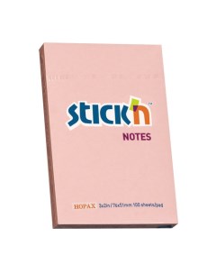 Упаковка блоков самоклеящихся 21145 51x76 100 л пастель розовый 12шт в упак Stick`n