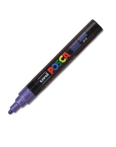 Маркер Uni POSCA PC 5M 1 8 2 5мм овальный фиолетовый металлик metallic violet M12 Uni mitsubishi pencil