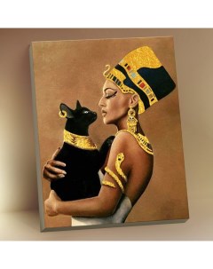 Картина по номерам с поталью 40 x 50 см Царица Египта 20 цветов Molly