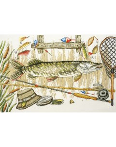 Набор для вышивания Время ловить рыбу арт 11 006 01 Марья искусница