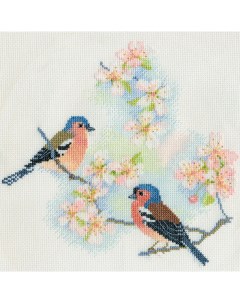 Набор для вышивания Chaffinches Blossoms арт BB02 Derwentwater designs