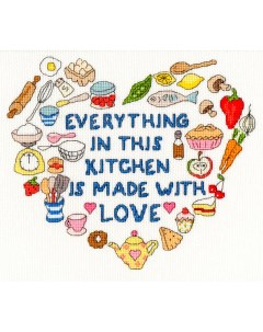 Набор для вышивания крестом Heart of the Kitchen Сердце кухни арт XJA8 Bothy threads