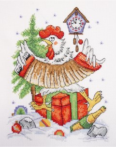 Набор для вышивания Новогоднее кукареку арт 01 033 27 Марья искусница