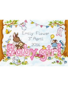 Набор для вышивания крестом Bunny Love Girl Любимый кролик арт XKG2 Bothy threads