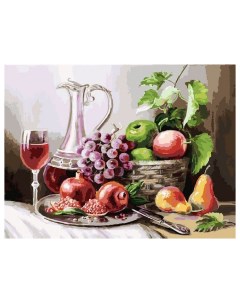Раскраски по номерам Натюрморт с фруктами 30х40 см Белоснежка