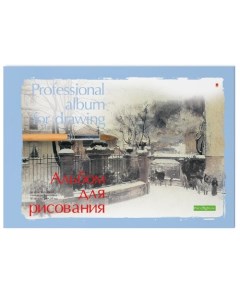 Альбомы для рисования 40 листов на склейке серия Профессиональная 2 вида обложек Альт