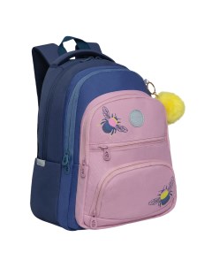 Рюкзак школьный синий розовый RG 262 1 Grizzly
