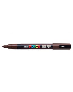 Маркер Uni POSCA PC 3M 0 9 1 3мм овальный темно коричневый dark brown 22 Uni mitsubishi pencil