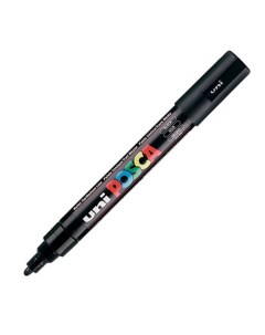 Маркер Uni POSCA PC 5M 1 8 2 5мм овальный черный black 24 Uni mitsubishi pencil