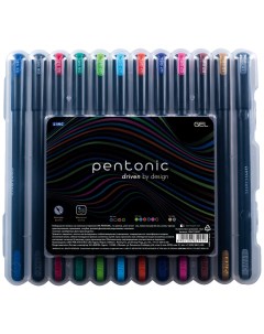 Набор ручек гелевых Pentonic разноцветные 0 6 0 7 1 мм 12 шт Linc
