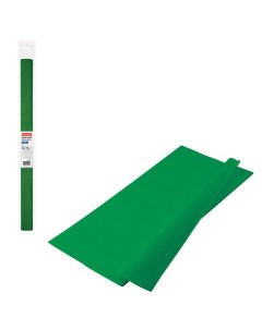 Бумага гофрированная креповая 32 г м2 50х250 см темно зеленая в рулоне Brauberg