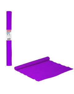 Бумага гофрированная креповая 32 г м2 50х250 см фиолетовая в рулоне 126533 4шт Brauberg