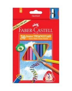 Набор карандашей цветных Junior Grip FC 116530 трехгранные 30 шт Faber-castell