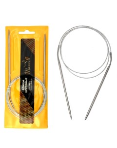 Спицы для вязания круговые Gold металлические на тросике арт 100 35 3 5 мм 100 Maxwell