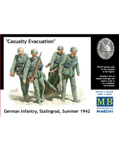 Сборная модель 1 35 Немецкая пехота Эвакуация раненого 3541 Masterbox