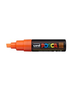 Маркер Uni POSCA PC 8K 8мм скошенный флуоресцентный оранжевый fluorescent orange F4 Uni mitsubishi pencil
