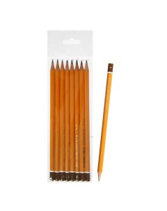 Набор карандашей чернографитных 8 штук 1500 В B8 в пакете с европодвесом Koh-i-noor