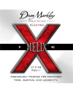 Струны для электрогитары 2511 Helix HD Electric LT 9 42 Dean markley