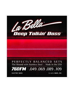 Струны для бас гитары 760FM Deep Talkin Bass Medium La bella