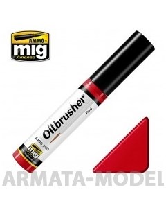 AMIG3503 Масляная краска с тонкой кистью апликатором RED Oilbrushers Ammo mig