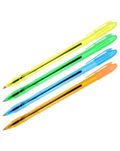 Ручка шариковая VeGa Neon Crystal синяя 0 7мм ассорти Стамм