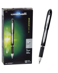 Набор ручек шариковых UNI Jetstream SX 210 черные 1 мм 12 шт Uni mitsubishi pencil