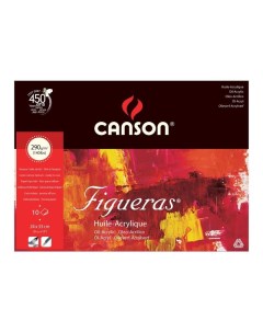 Альбом для масла Figueras 290г м2 33х24см фактура Холст склейка 10 листов Canson