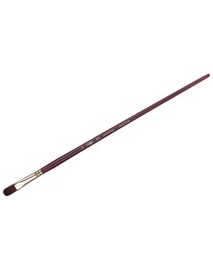 Кисть художественная Гамма синтетика бордовая Вернисаж плоскоовальная 10 длинная ручка Shantou gepai